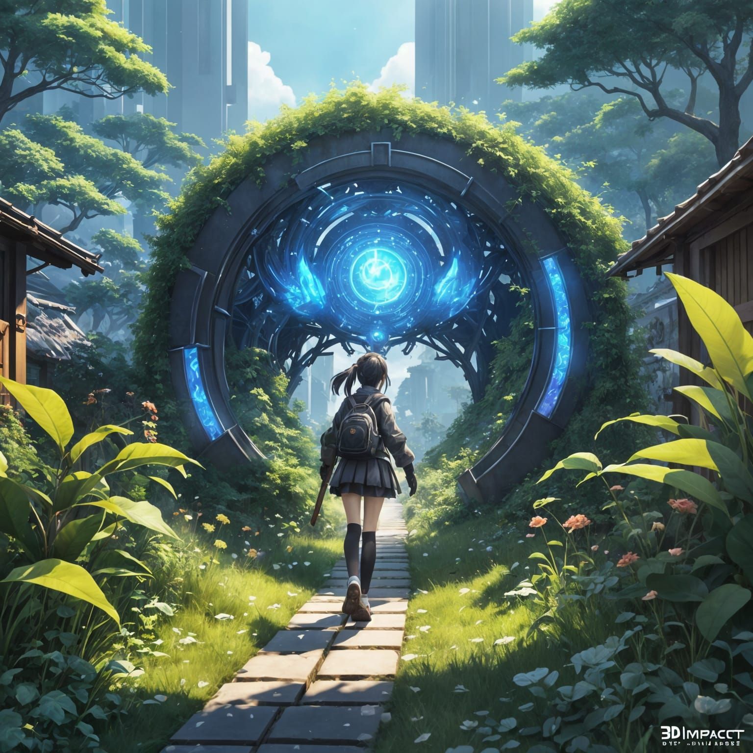 Detailed 3D Anime Art Inspired by WLOP
