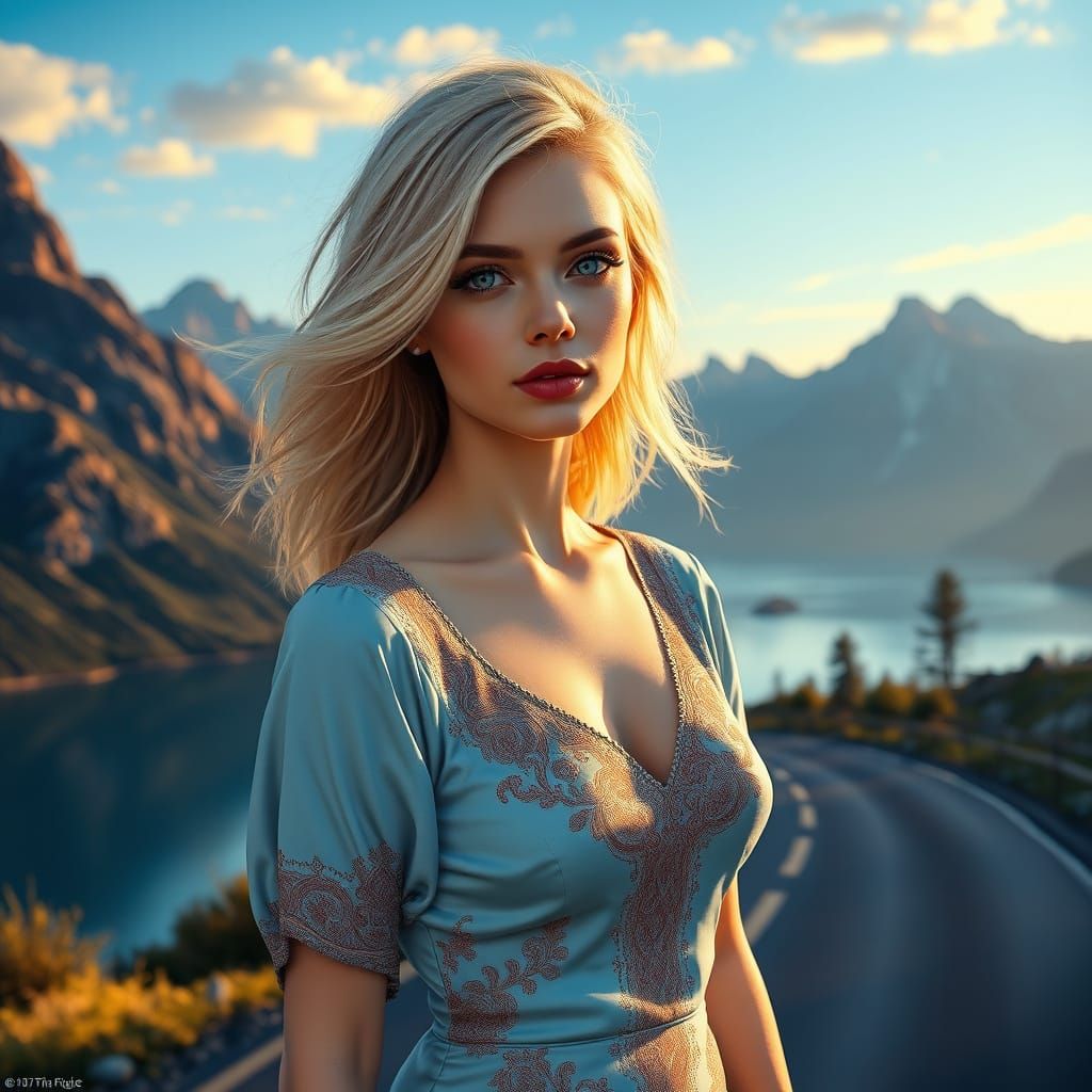 Oriental Silk Dress on Lakeshore Road