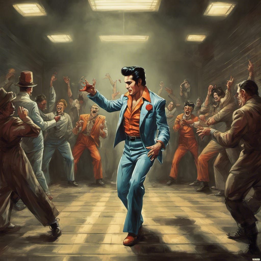 Elvis Presley as Clown in Halloween Jailhouse