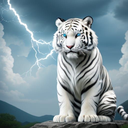 Luxurious Tiger Portrait in Ethereal Lighting