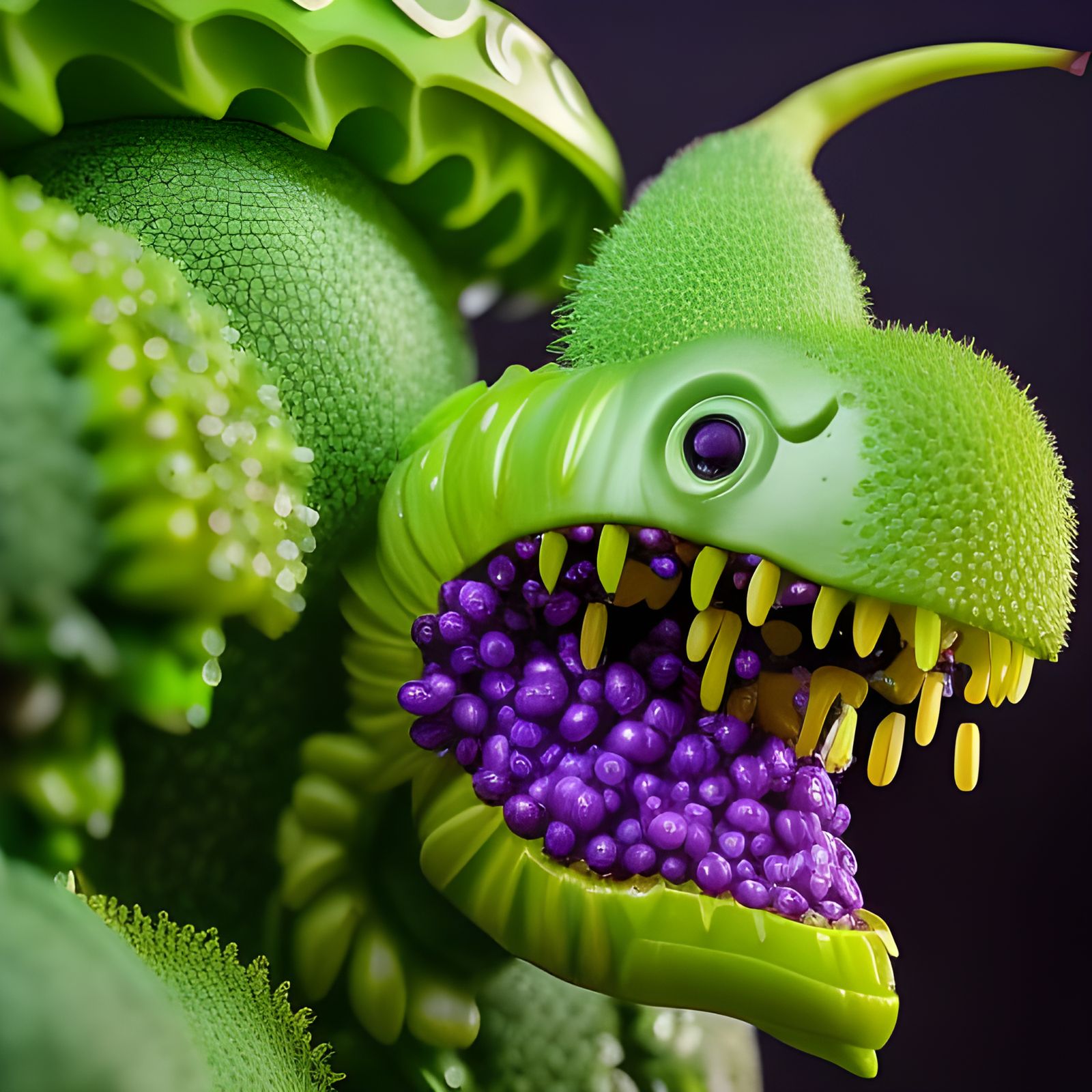 Surreal Anthropomorphic Banana Character in Rococo Style