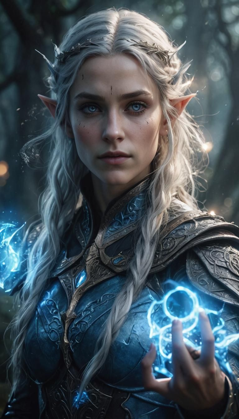 Mysterious Elf Portrait in Fantasy Style