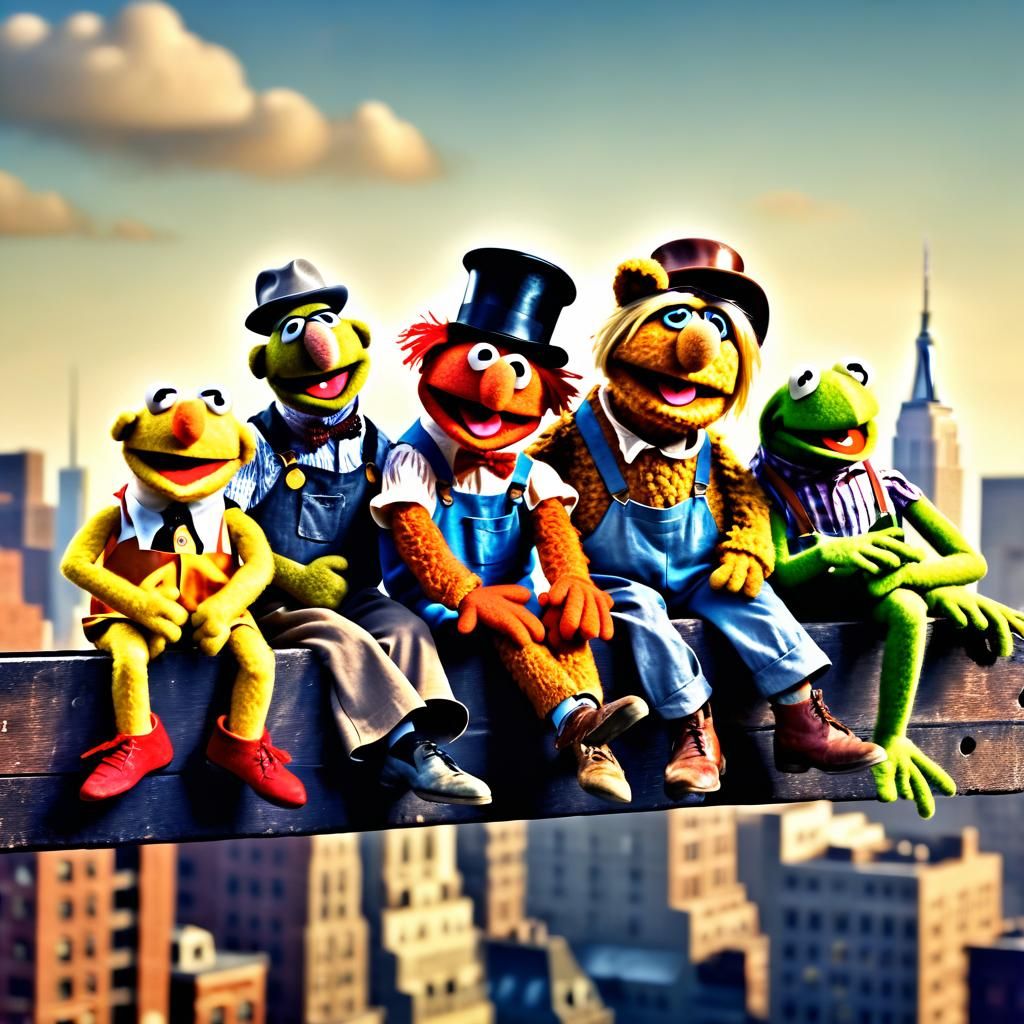 Muppet Builders Construct 1930s New York: Cinematic Photo