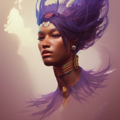 Tanerelle Queen: Hyperdetailed Portrait in Artgerm Style