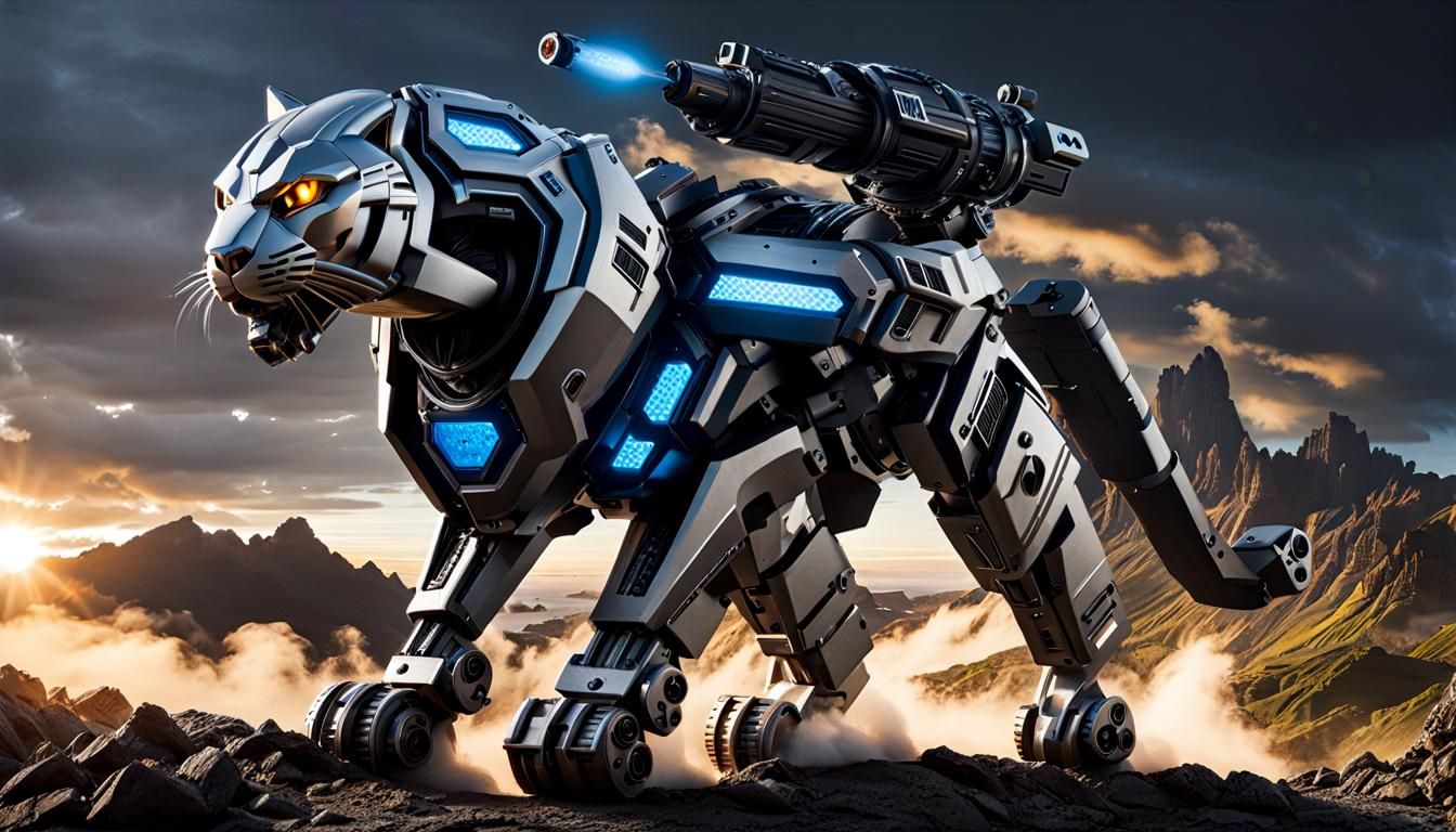 Cybernetic Displacer Beast Prowling Dark City