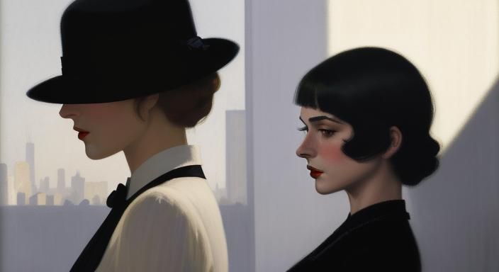 Fashion Illustration of a 1920s Mob Moll