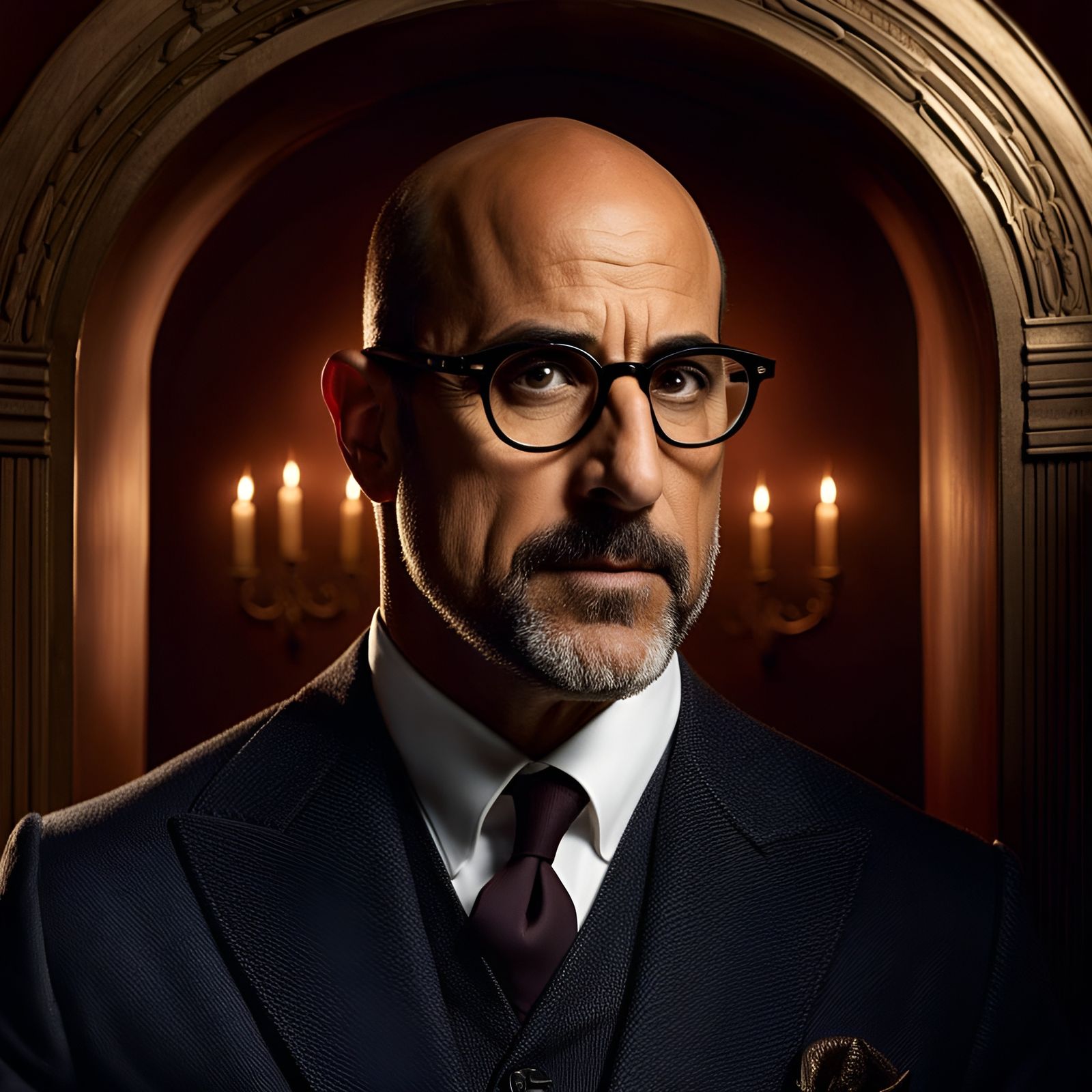 Detailed Portrait with Italian Backdrop