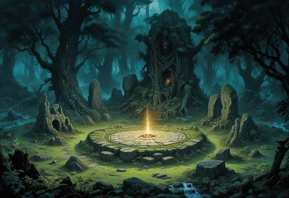 Mystical Fae Sanctuary in Ancient Woods