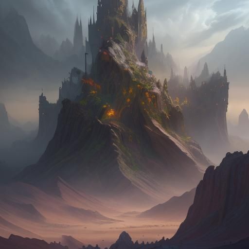 Fantastical Matte Painting with Intricate Details