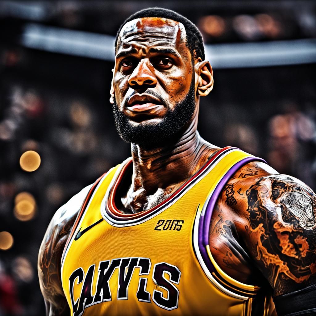 Hyperrealistic Image of Lebron James in Sharp Focus
