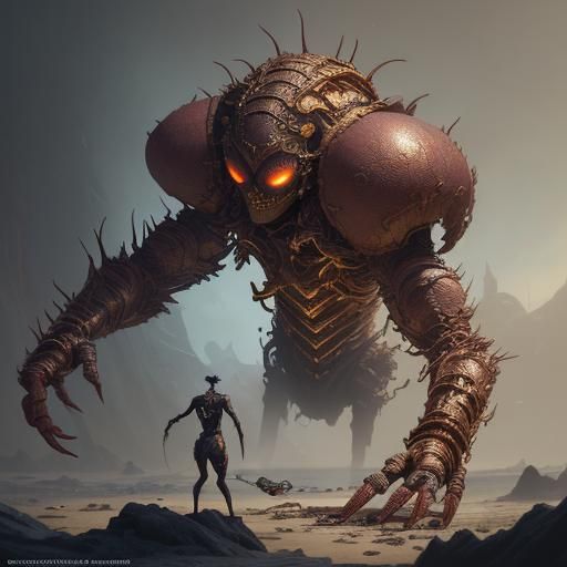 Hand Spiders Fetching Crackers: A Detailed Matte Painting