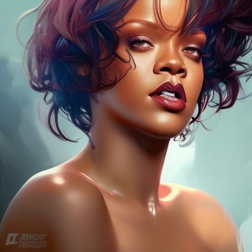Detailed Portrait of Rihanna in Artgerm Style