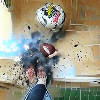 Exploding Football Kick: A Moment of Impact