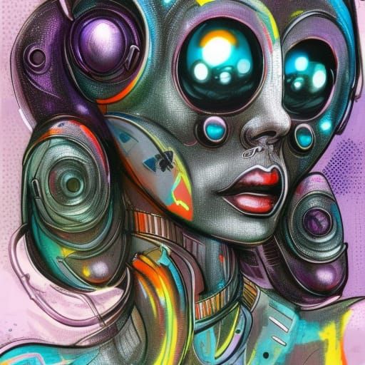 Biopunk Slug Thug in Vivid Neon Colors