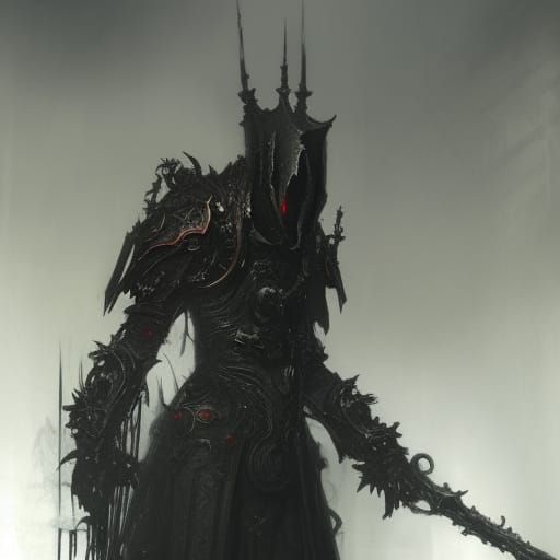 Gothic Vampire Knight in Ornate Armor