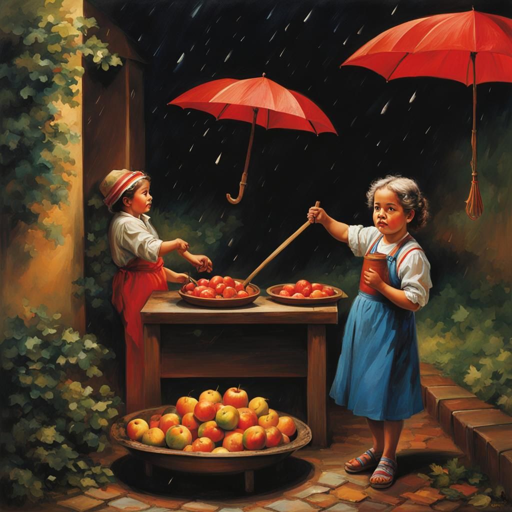 Dreamlike Image Evoking Family and Drought