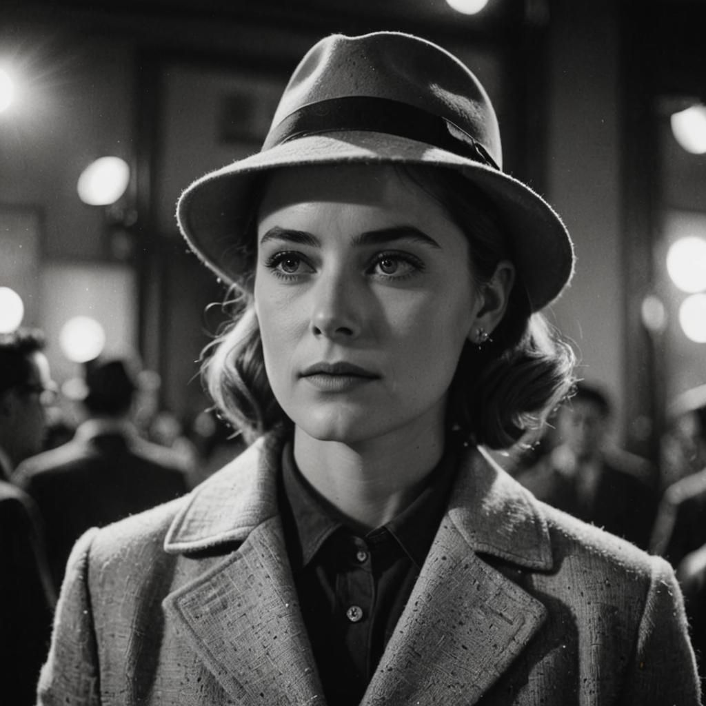 Grainy Film Texture in Low-Light Conditions