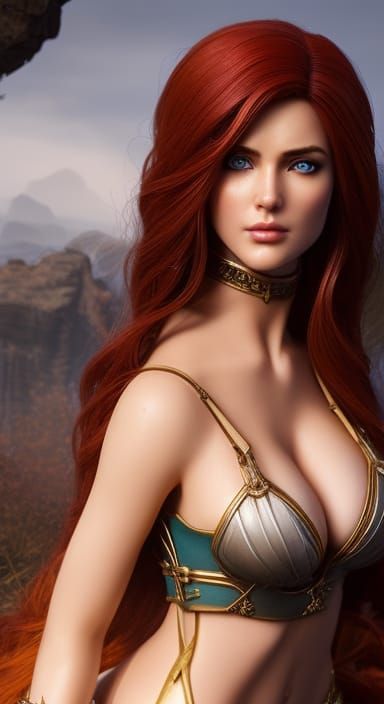 Triss Merigold as Kate Upton in Witcher Style