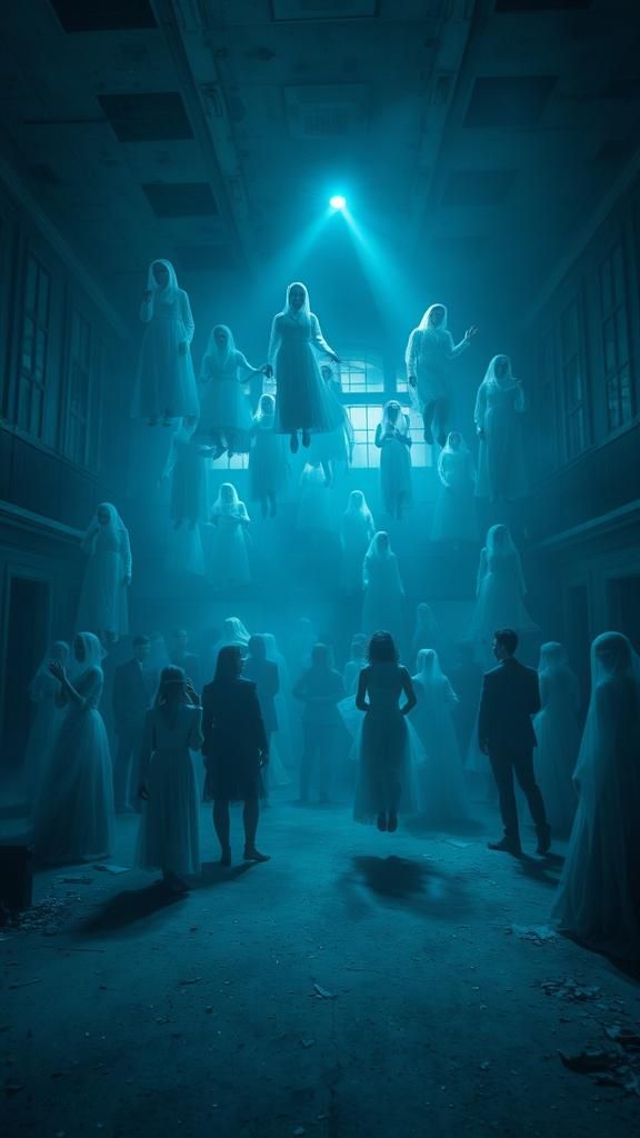 Levitating Ghost Prom Night in Abandoned School