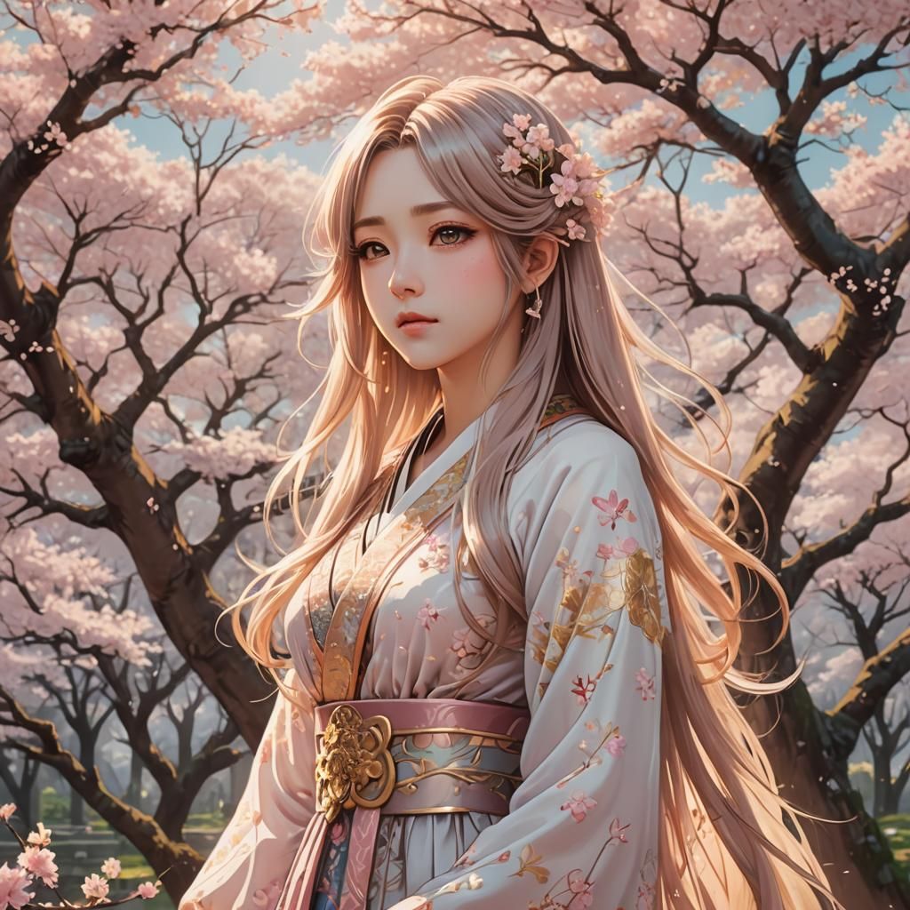 Anime Girl Portrait in Studio Trigger Style