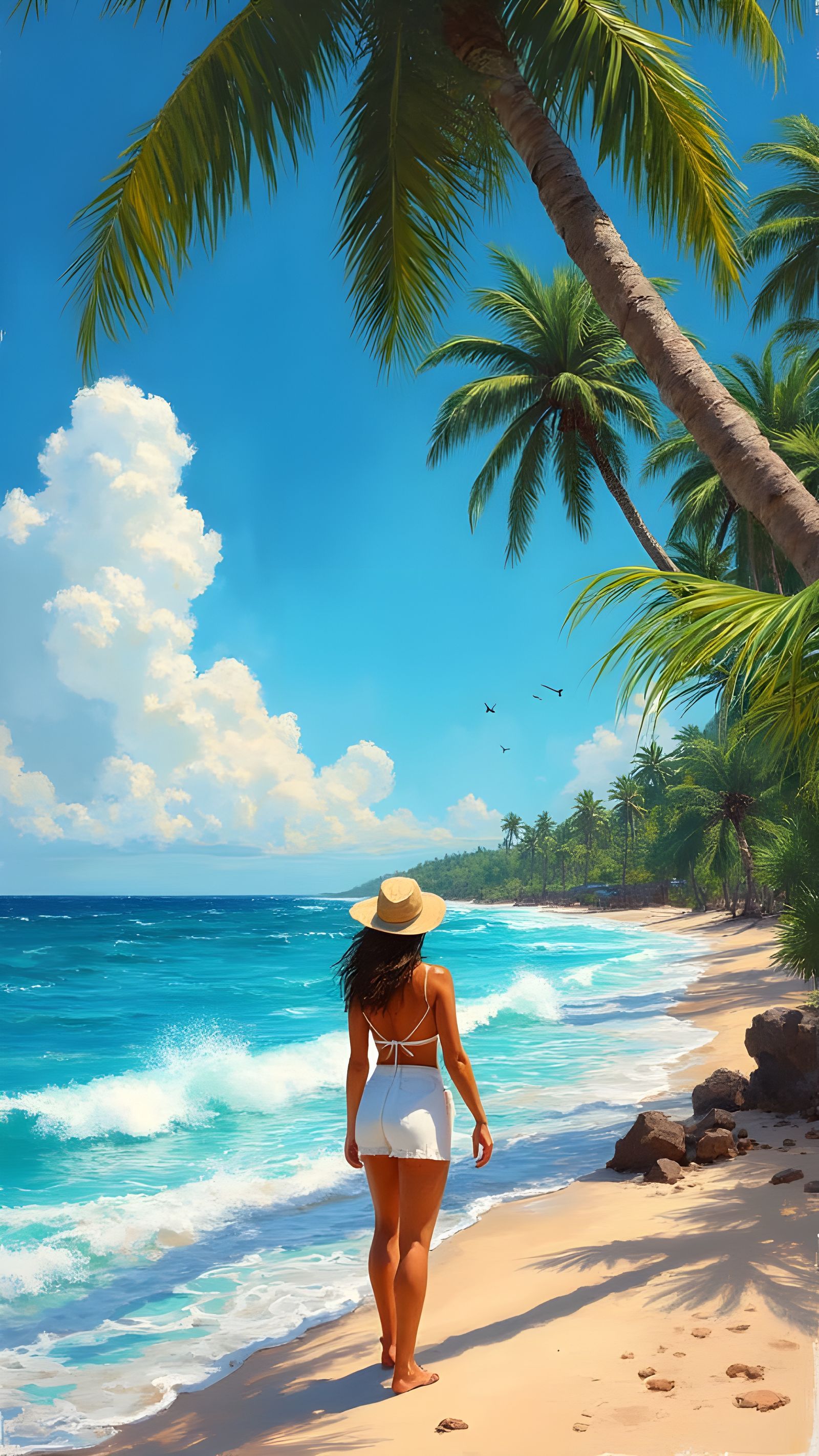 Vibrant Waves on Jupiter Beach