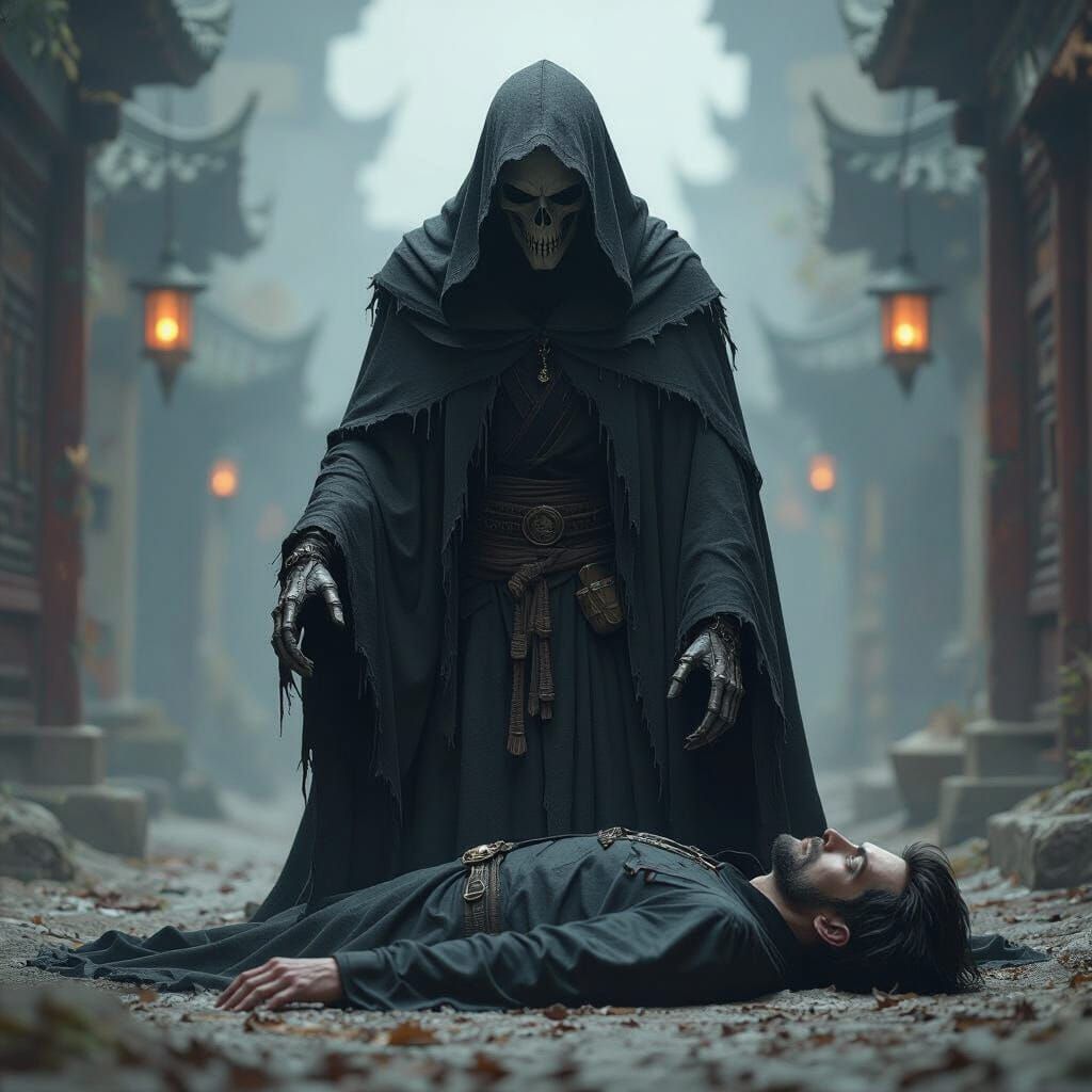 Grim Reaper Looms in Stylized 3D Anime Art