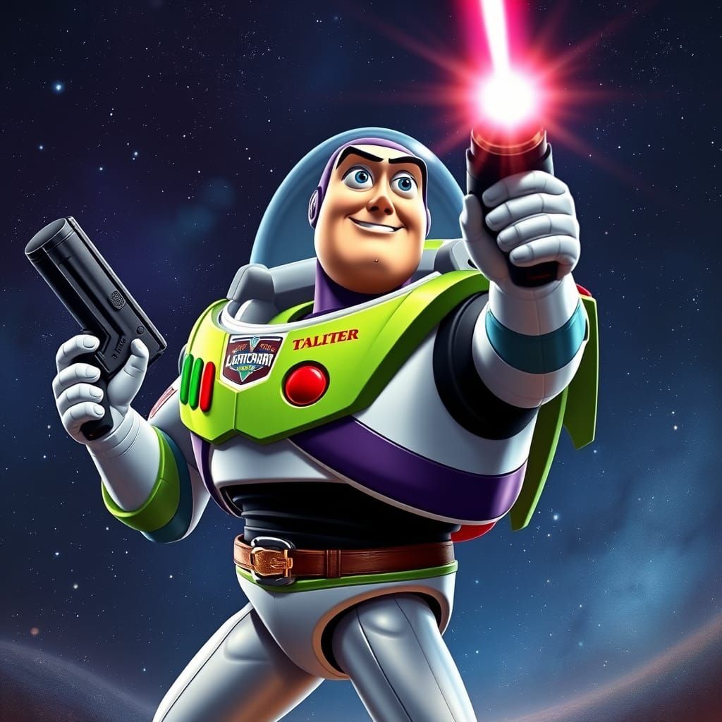 Buzz Lightyear: Heroic Space Ranger in Photorealistic Style
