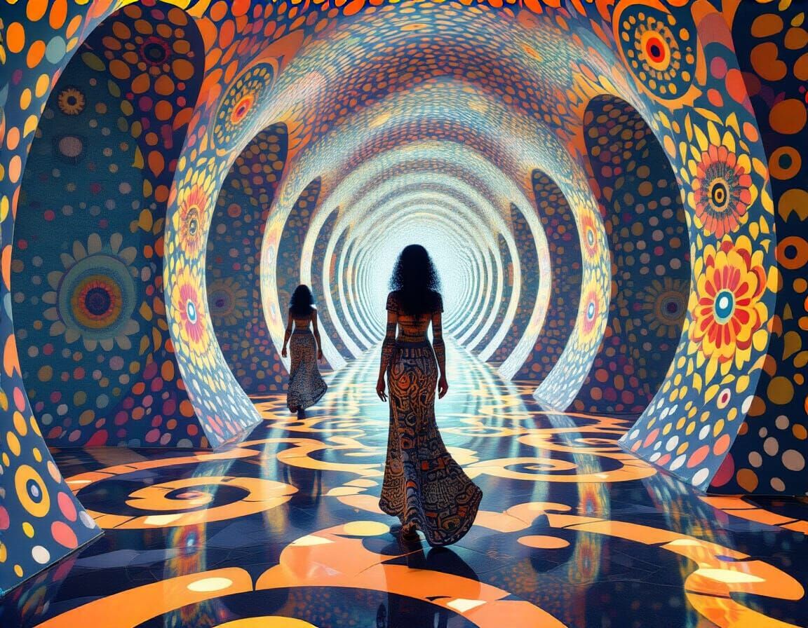 glowing curly polychrome whirlingtons Götterdämmerung 3D  fu...