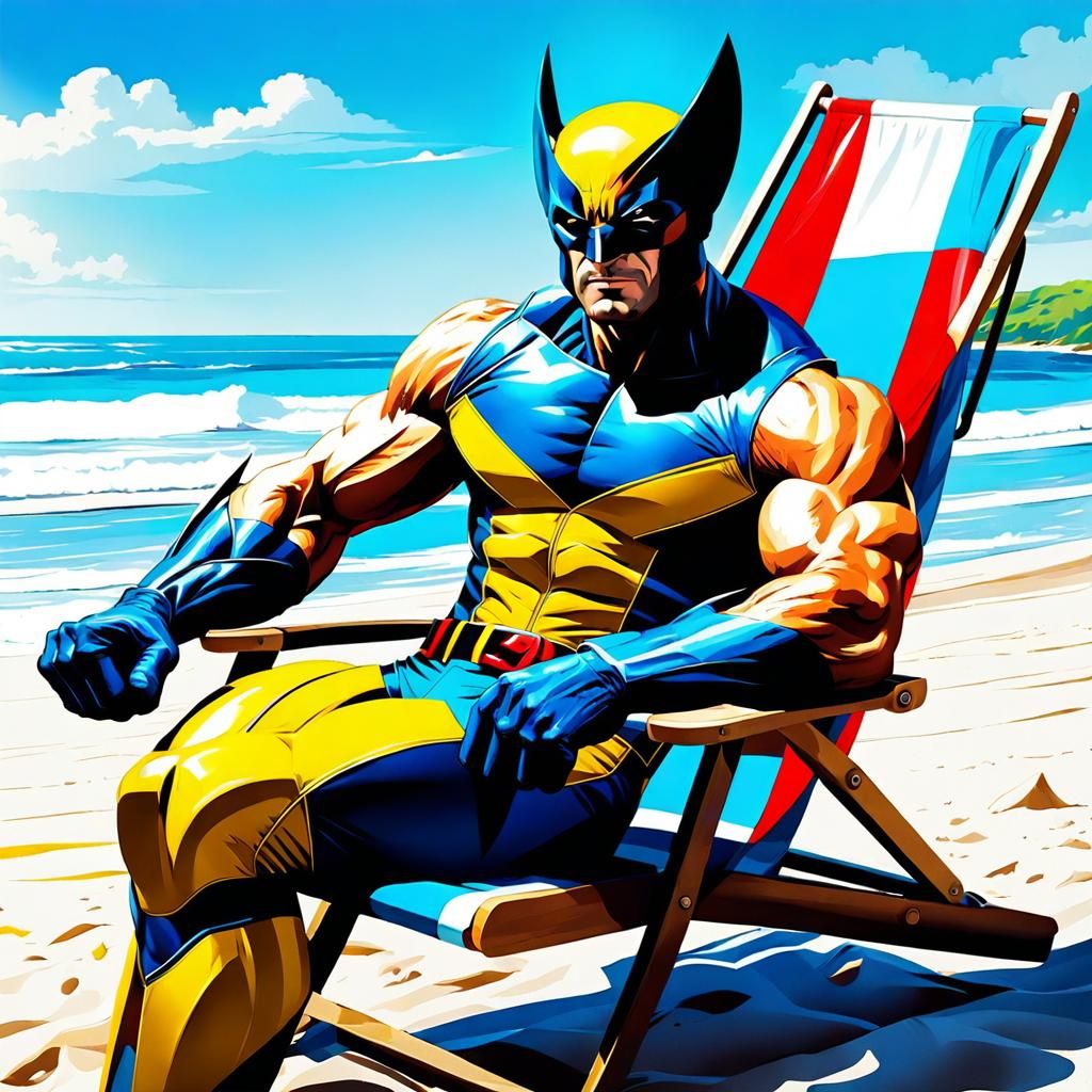 Beach Day With Wolverine