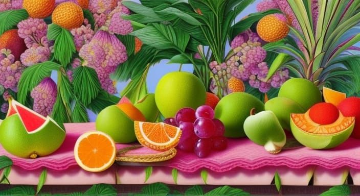 Fruit Still Life in Acrylic and Watercolor Art