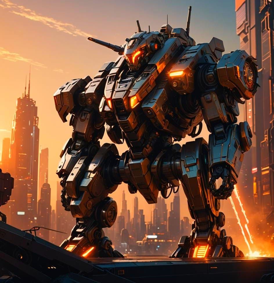 Futuristic Sci-Fi Mech in 8K Resolution