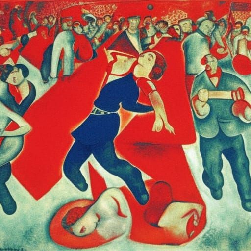 Dynamic Communist Labor Brigades in Crimson