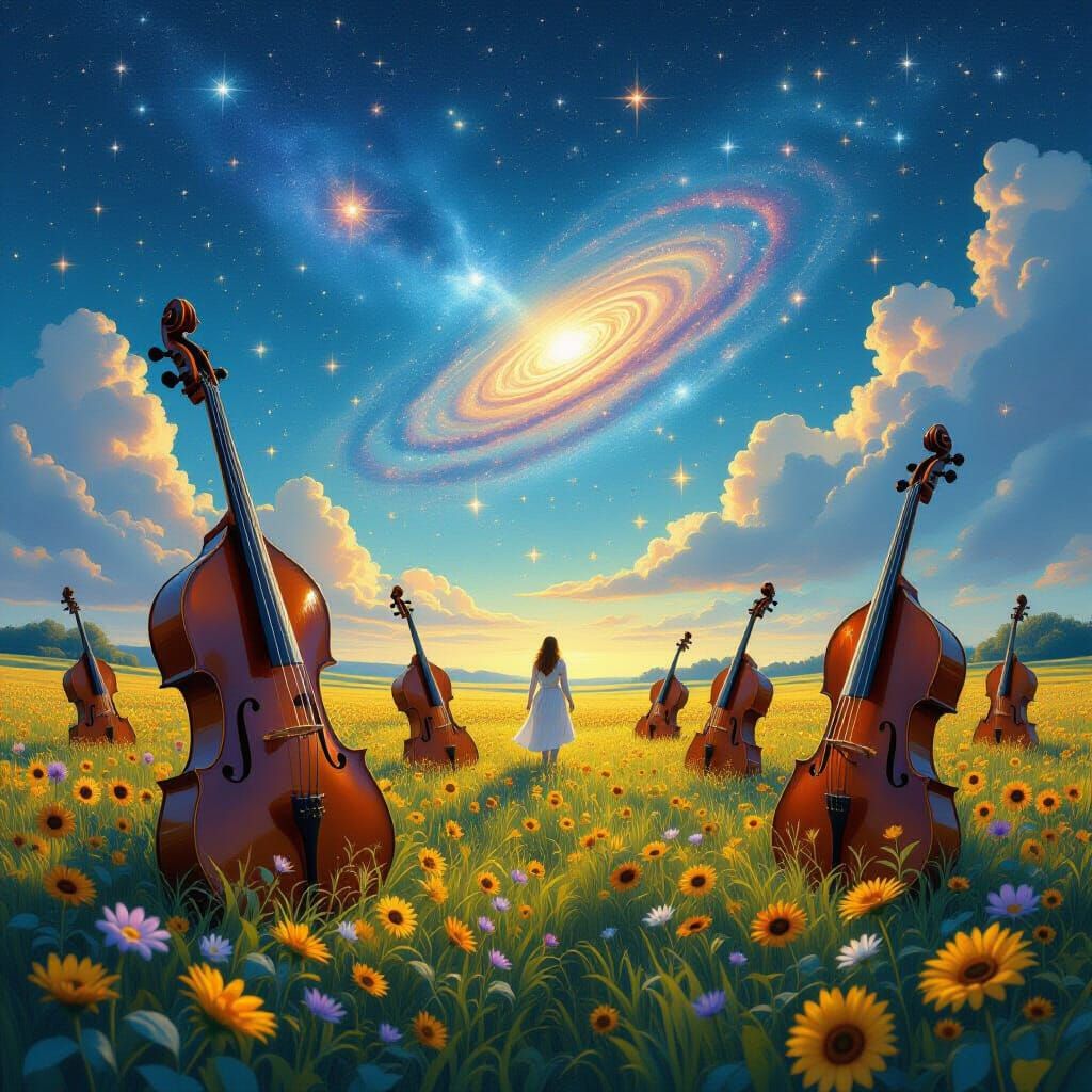 Surreal Musical Landscape in Ethereal Fantasy Art