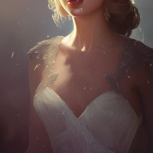 Taylor Swift Portrait in Wedding Dress