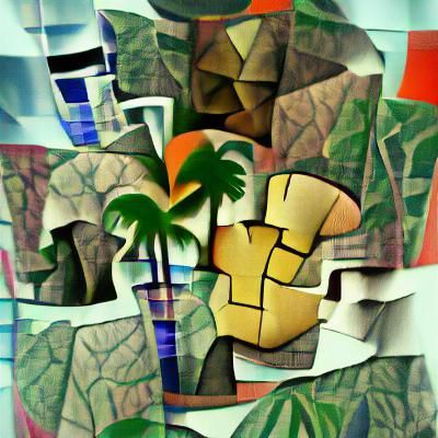 Tropical island cubist