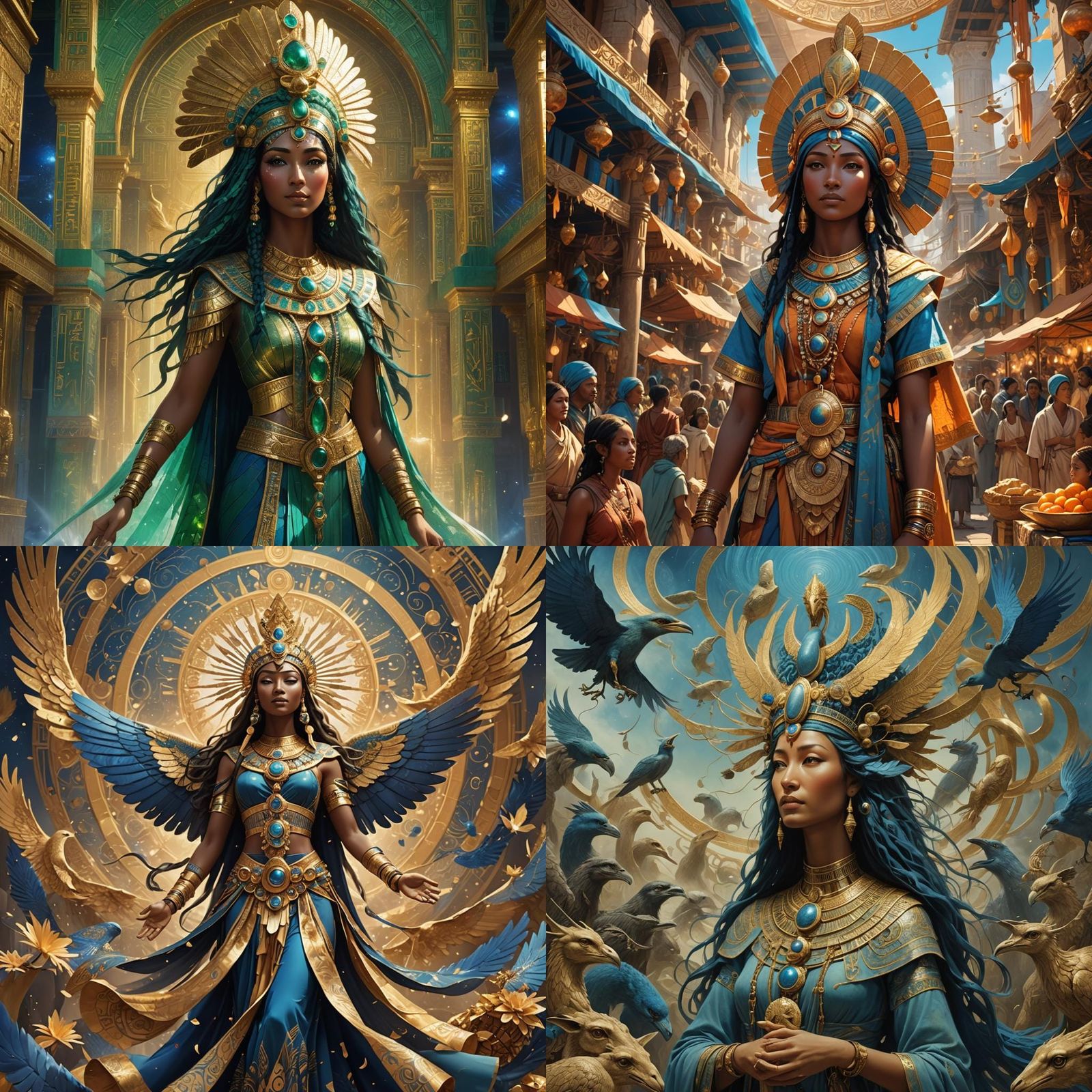Goddess Ma'at of Charity: Detailed Fantasy Art