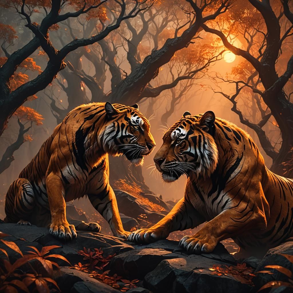 Epic Sunset Duel on the Great Rock