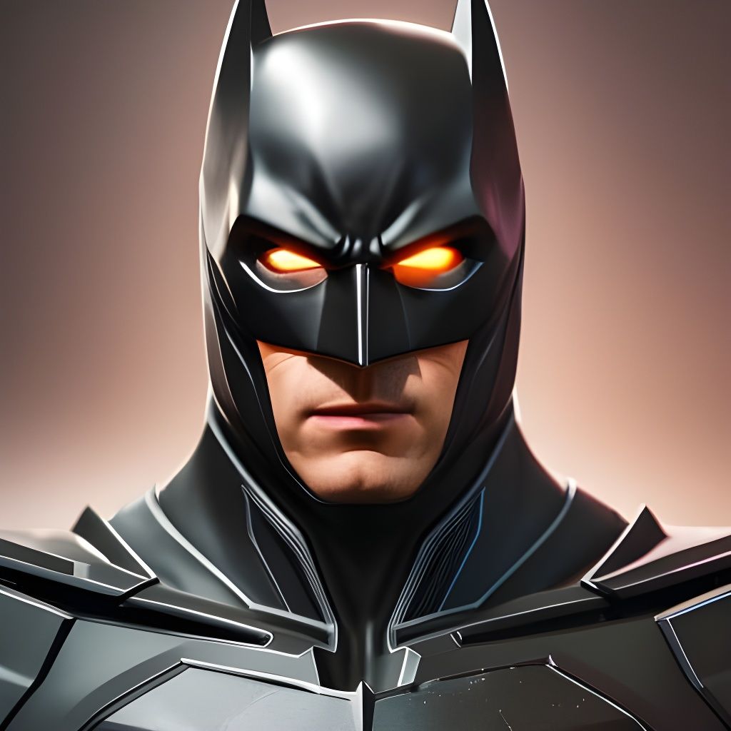 Batman Portrait in Comic Book Art Style