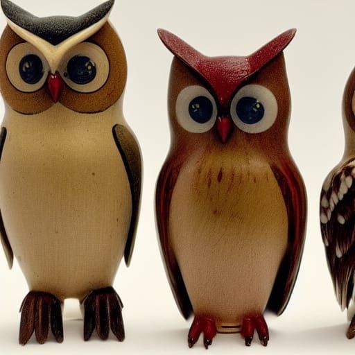 Antique Owl Toys from the 1900s
