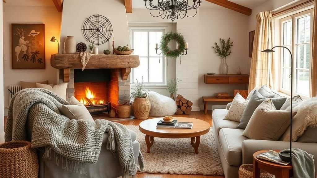 Warm Cozy Winter Hygge Home in Scandinavian Style