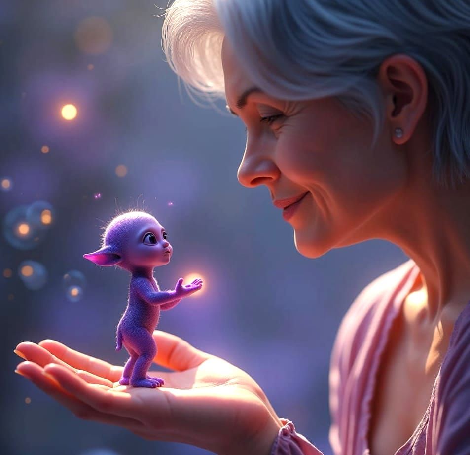 Magical Encounter Between Mysterious Beings in a Cosmic Real...