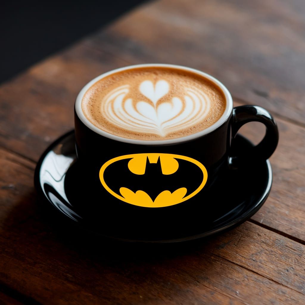 Mocha Logo of the Caped Crusader