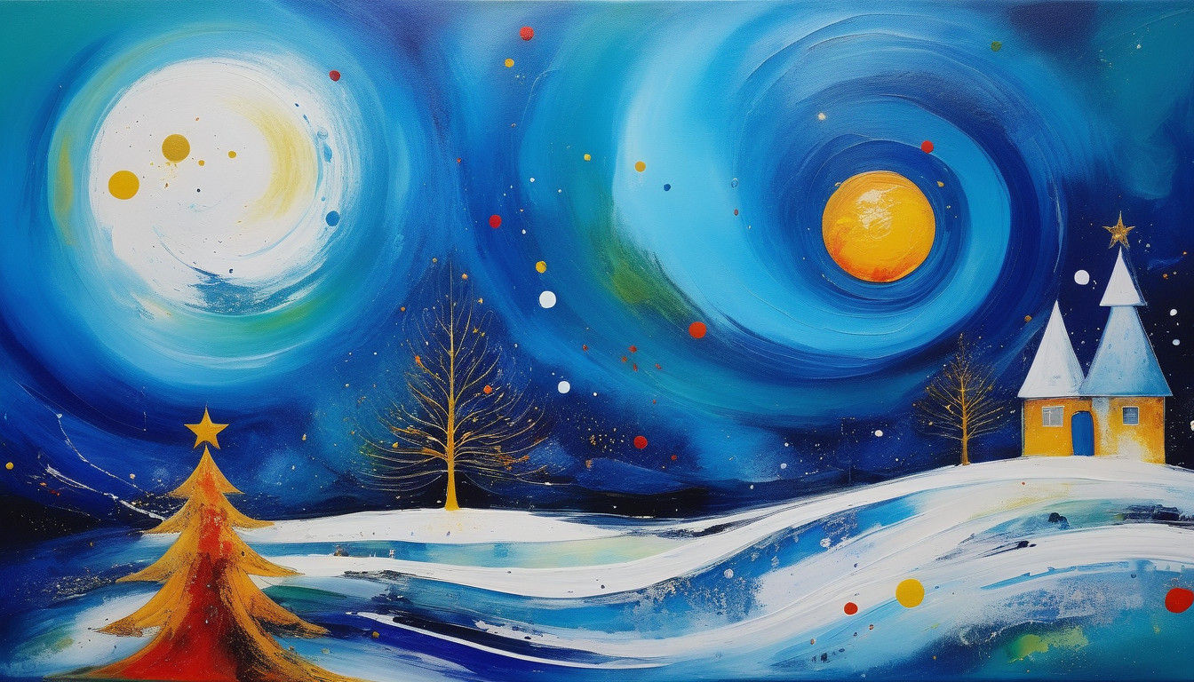 Lyrical Abstraction Christmas Spirit Painting