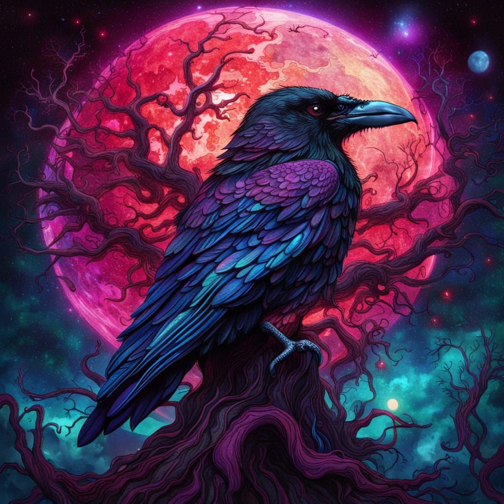 Blood Moon Raven