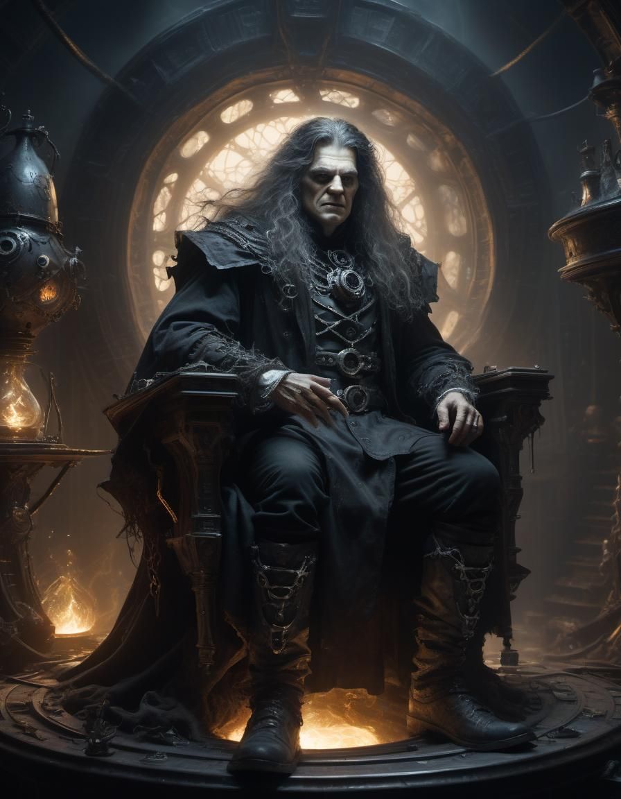 Angry Mechanical Wizard in Guweiz Style