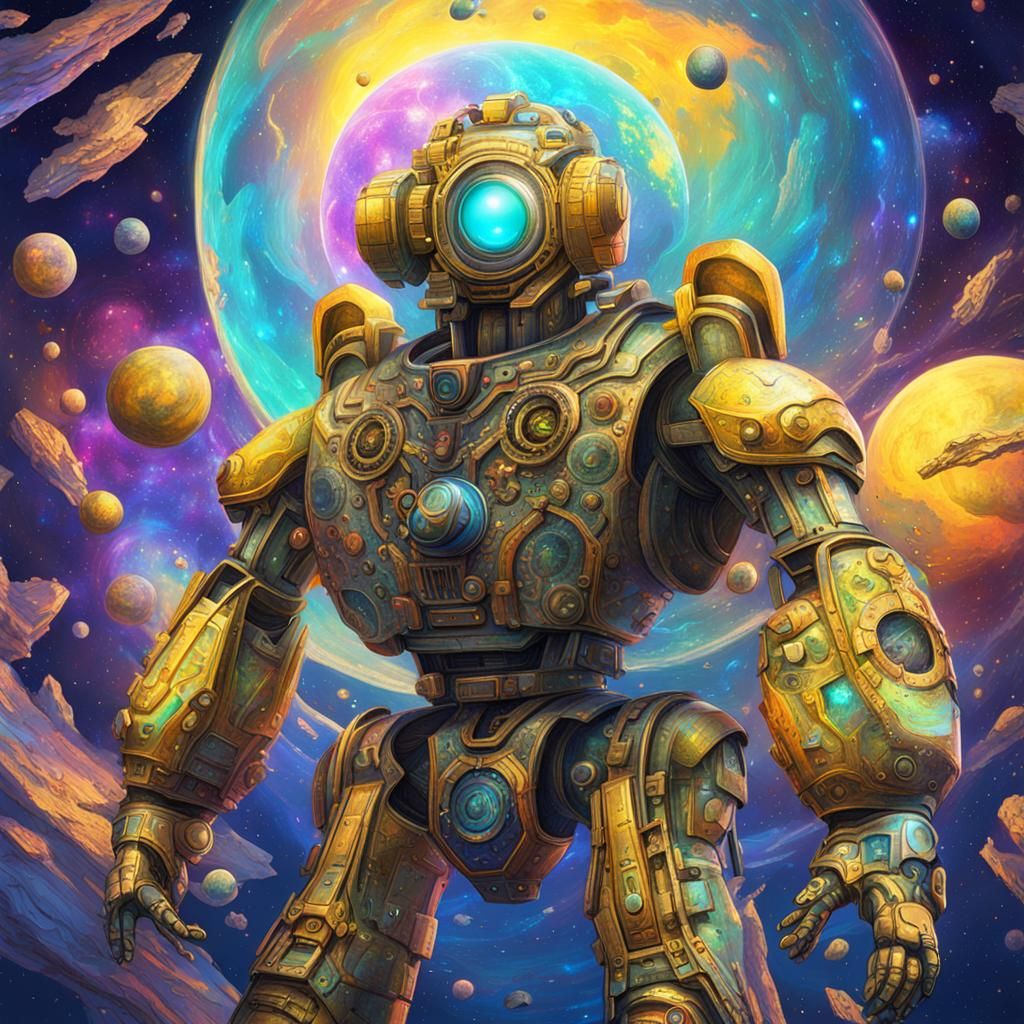 Banana Mech Conquering Worlds: Astral Illustration