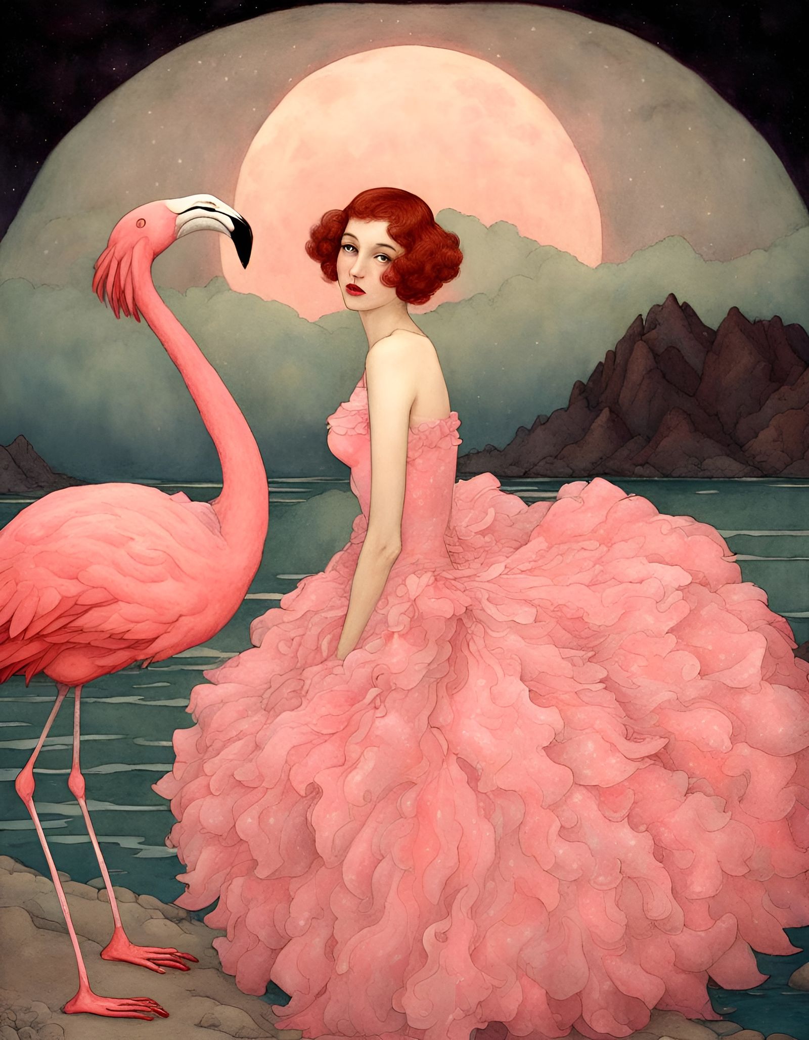 Flamingo Frock Dream: A LightWave 3D Creation