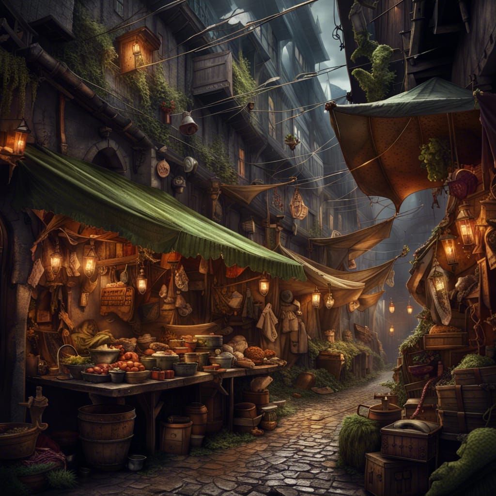 Goblin Marketplace in a Dank Alleyway
