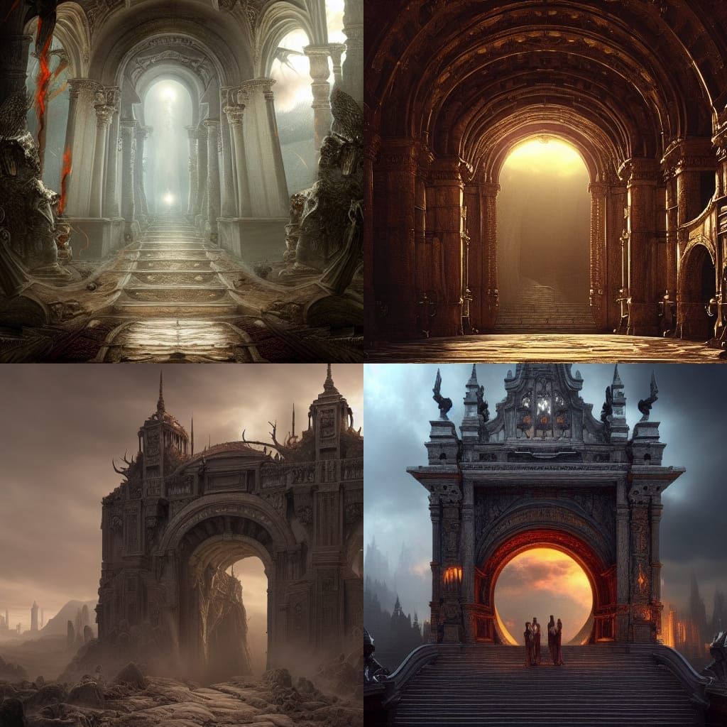 Dramatic Entrance to Hell Digital Painting