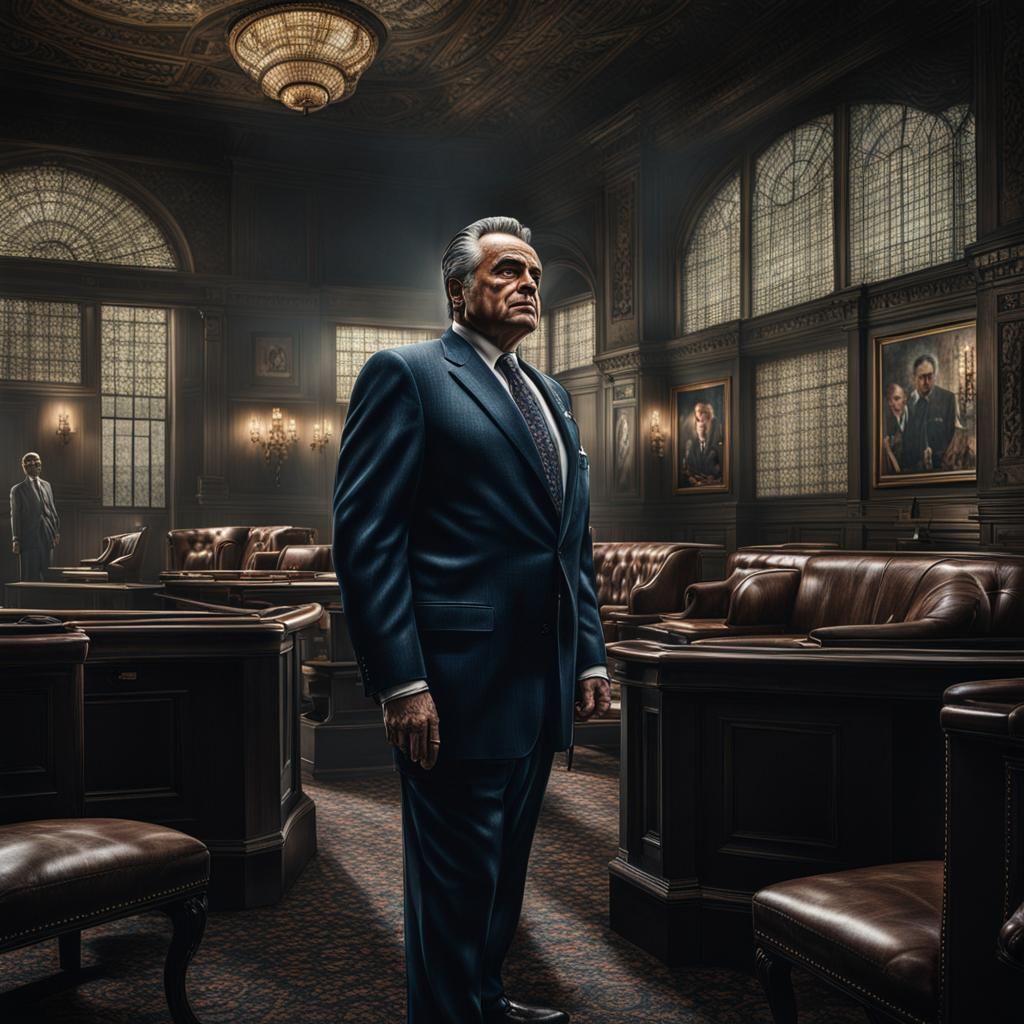Hyperrealistic Portrait of John Gotti in High Definition